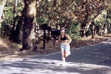 Corinne hammers through Stevens Creek park
