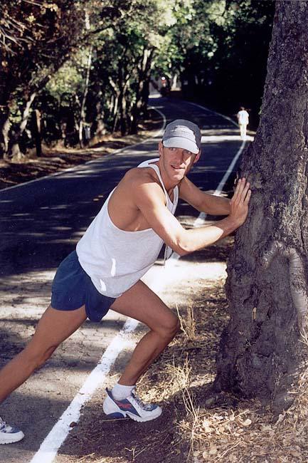 Stretching those calf muscles